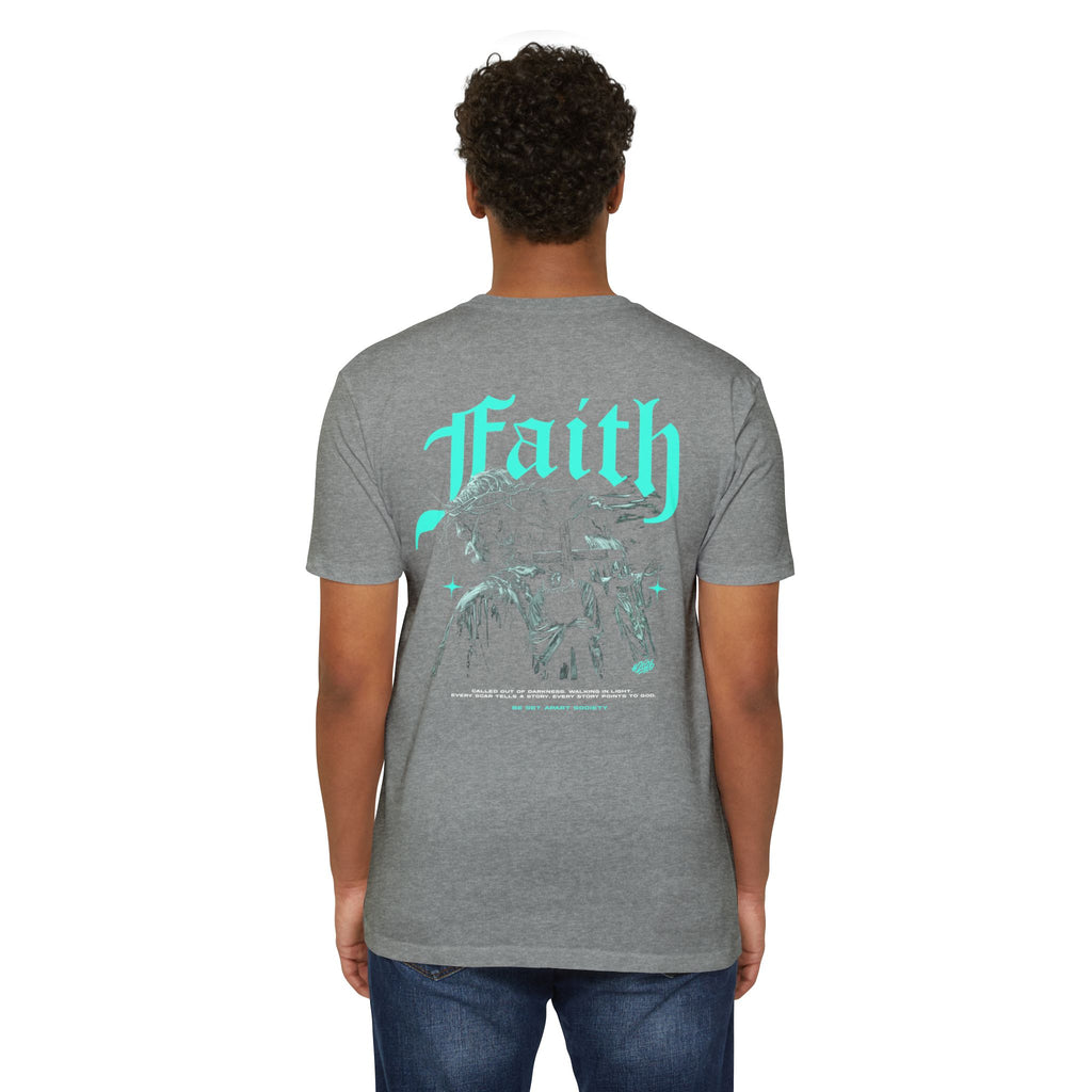 Faith Graphic T-Shirt — Retro Gothic Jesus Design