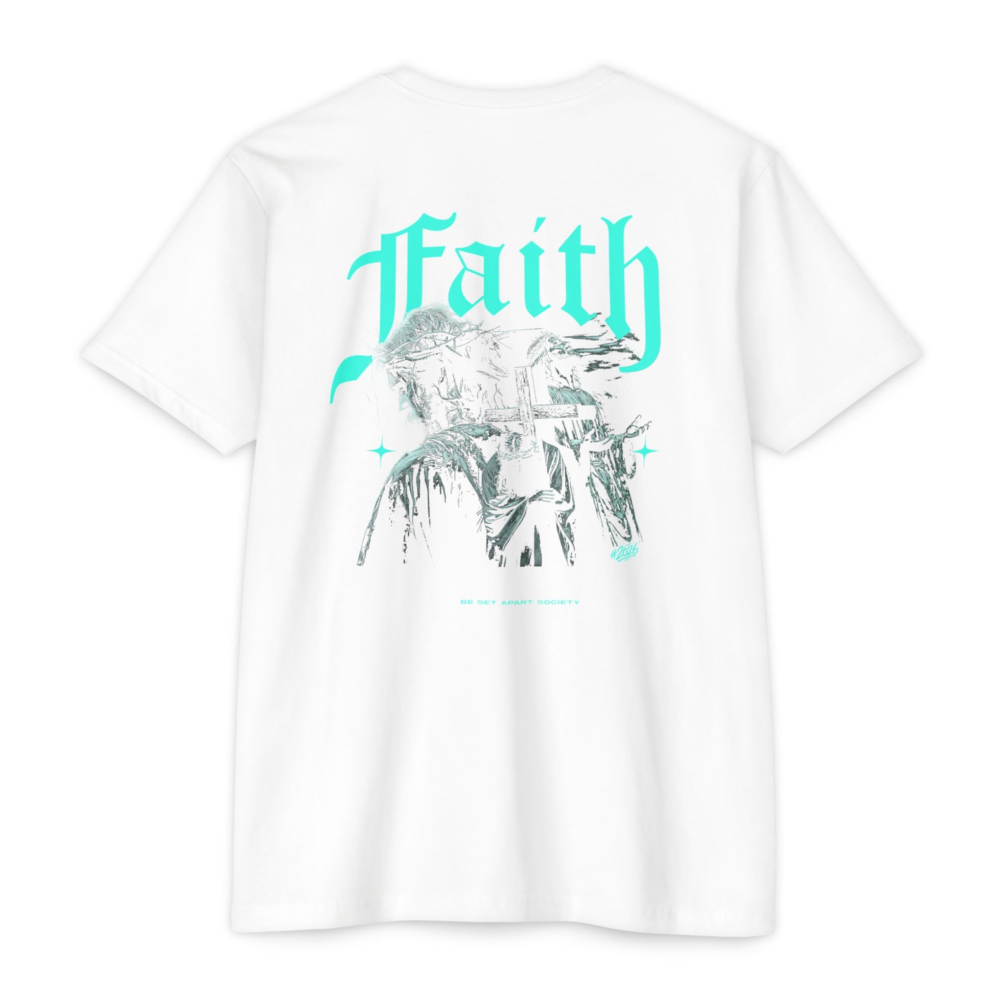 Faith Graphic T-Shirt — Retro Gothic Jesus Design