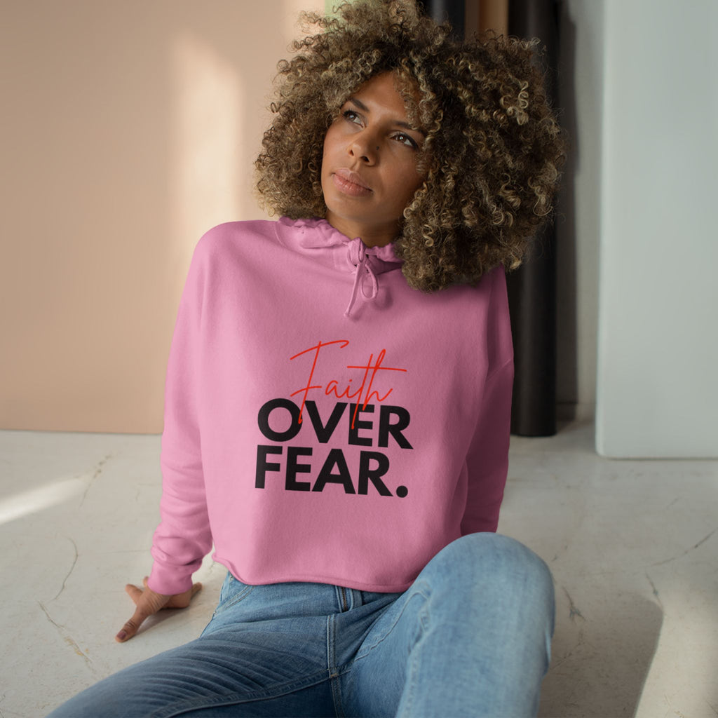 Faith Over Fear Cropped Hoodie