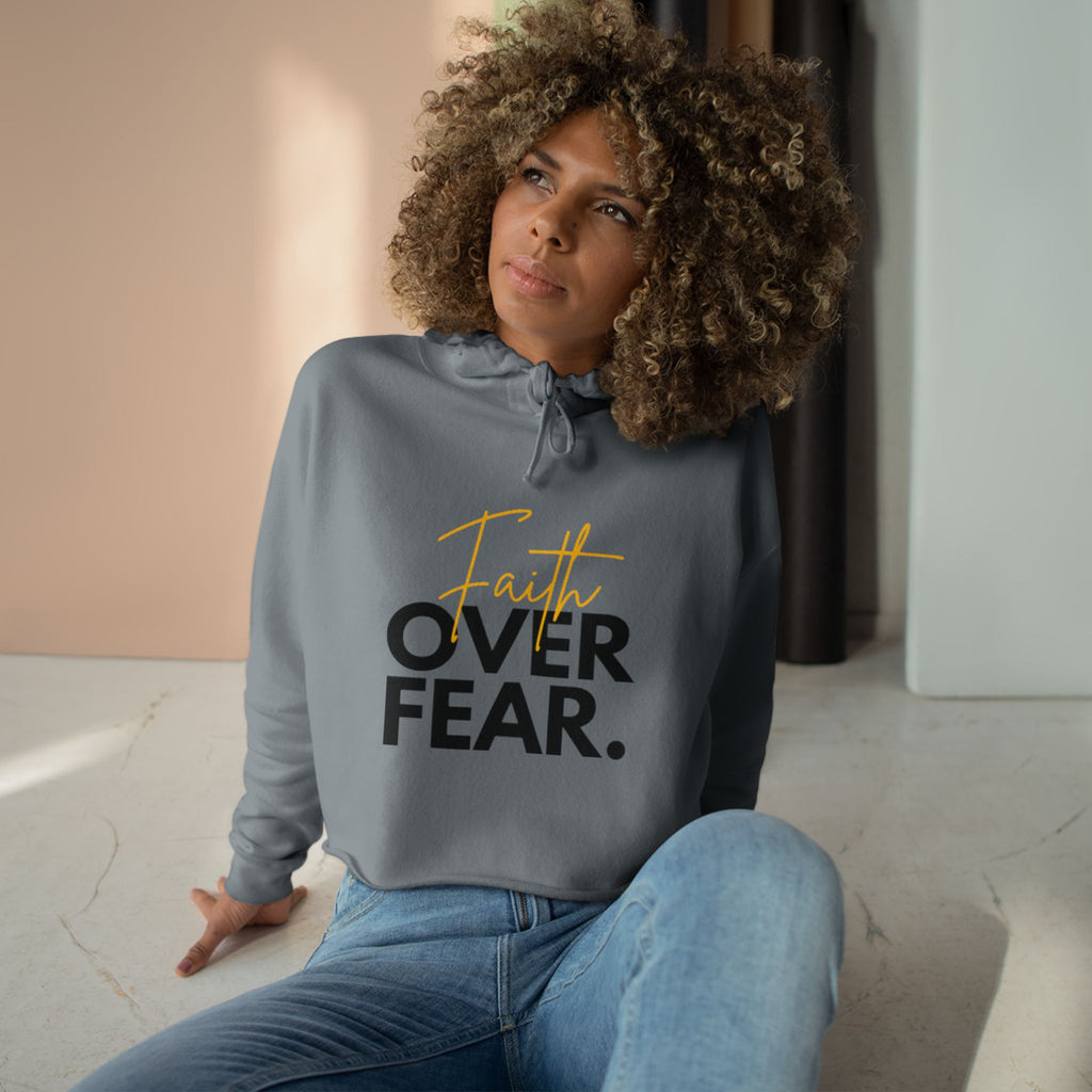 Faith Over Fear Cropped Hoodie