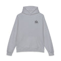 Relaxed Hoodie with Tiny Mountain Patch – Minimal Cozy Outdoor Graphic Hoodie