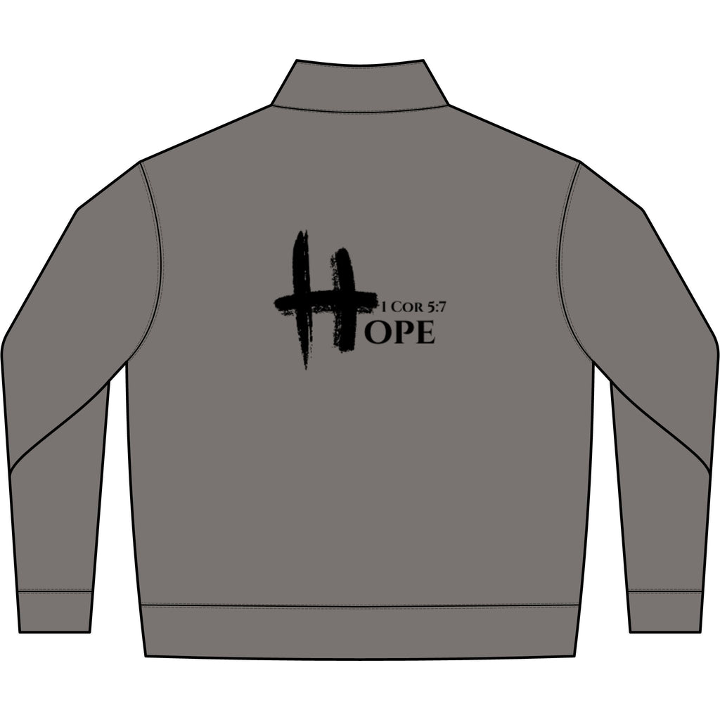 Hope Half-Zip Sweatshirt — 'Hope' 1 Cor 5:7 Christian Pullover