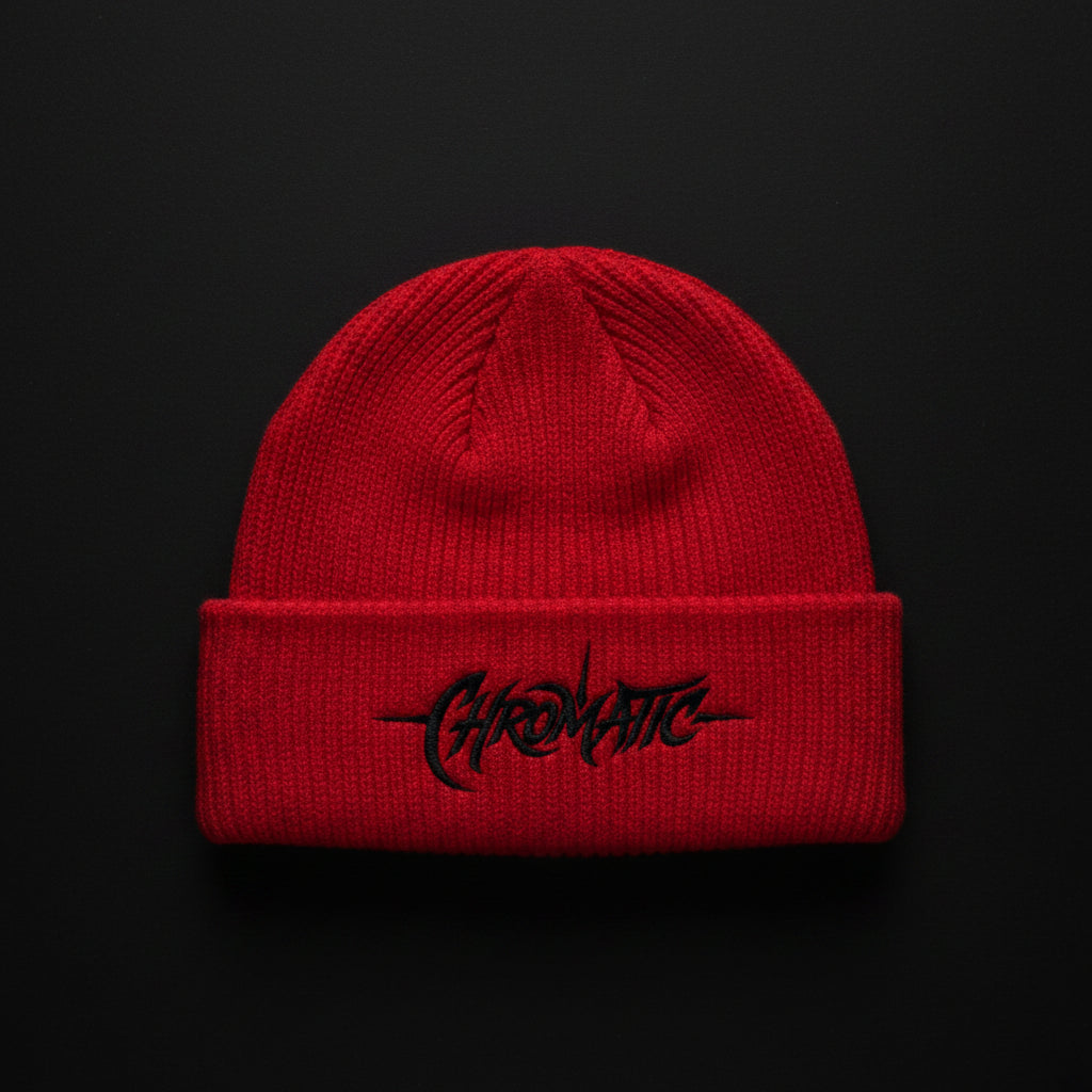Chromatic Logo Cuff Beanie — Embroidered Streetwear Knit Hat