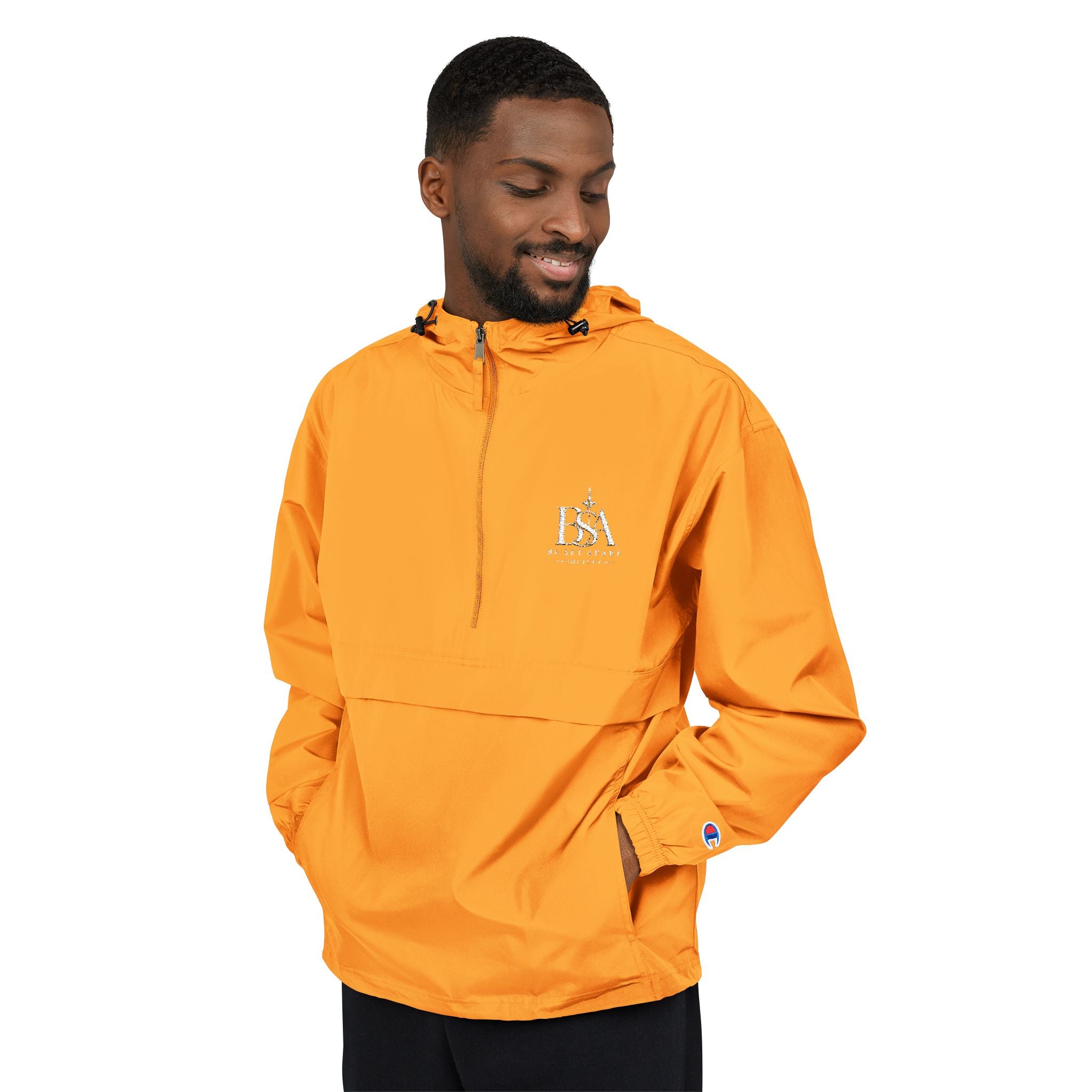 Yellow Anorak Jacket with Floral Patch