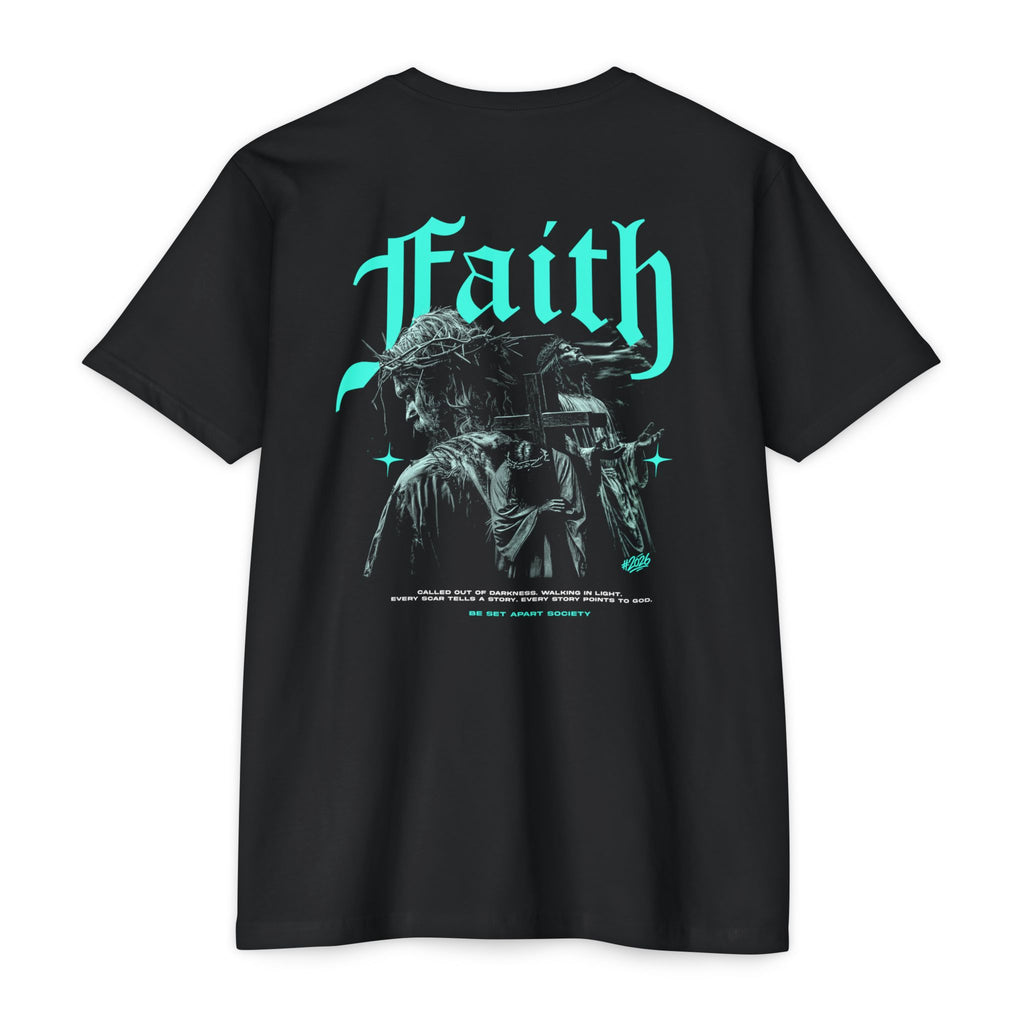 Faith Graphic T-Shirt — Retro Gothic Jesus Design