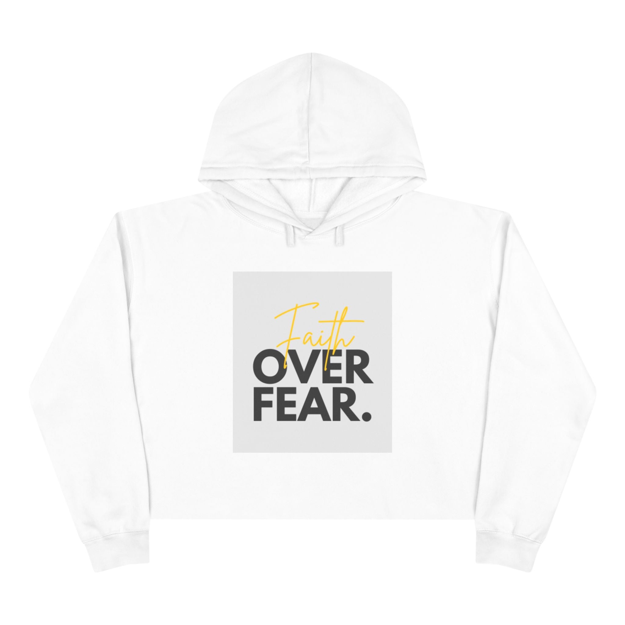 Faith Over Fear Cropped Hoodie