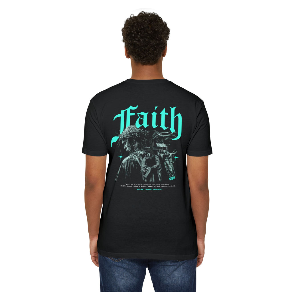 Faith Graphic T-Shirt — Retro Gothic Jesus Design