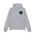 Relaxed Hoodie with Tiny Mountain Patch – Minimal Cozy Outdoor Graphic Hoodie