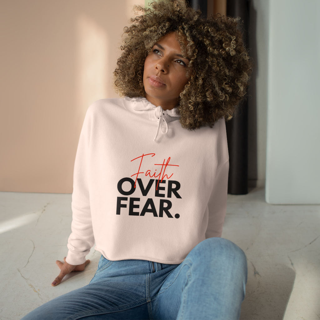 Faith Over Fear Cropped Hoodie