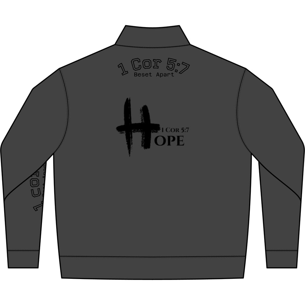 Hope Half-Zip Sweatshirt — 'Hope' 1 Cor 5:7 Christian Pullover