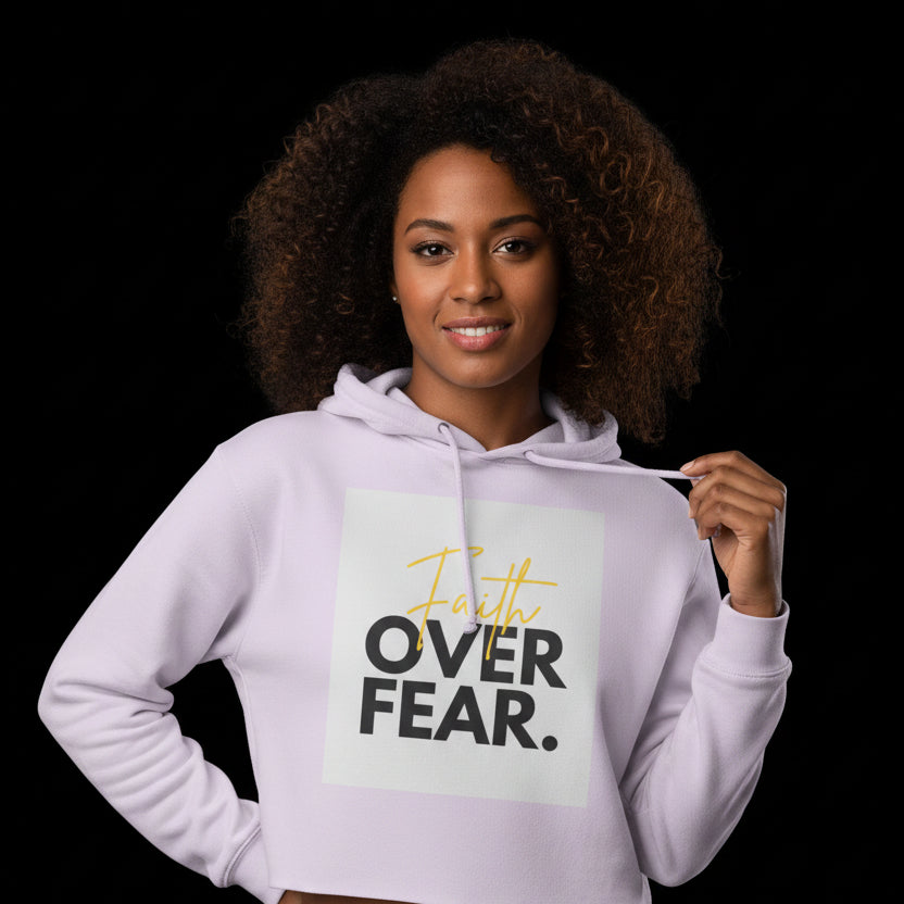 Faith Over Fear Cropped Hoodie