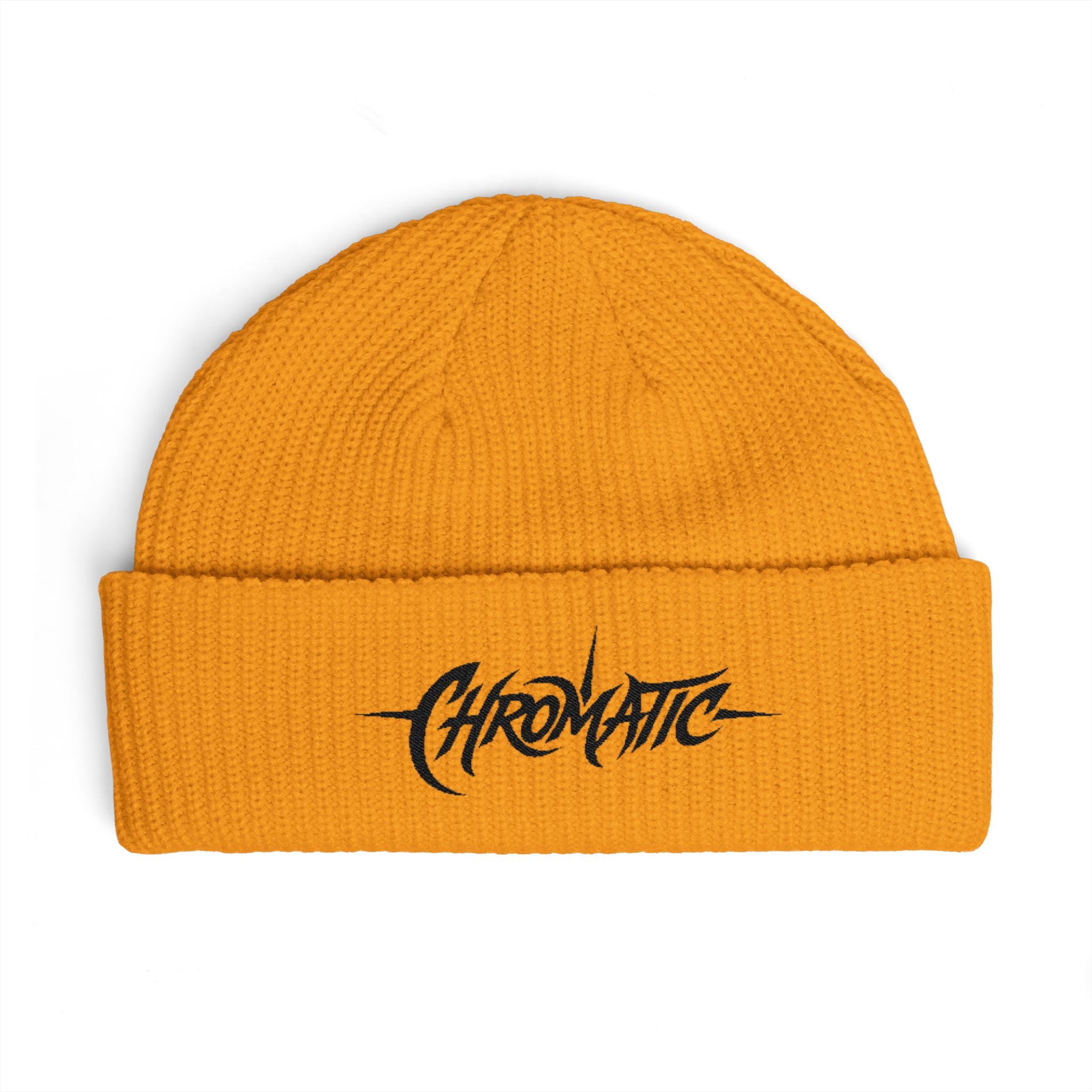 Chromatic Logo Cuff Beanie — Embroidered Streetwear Knit Hat