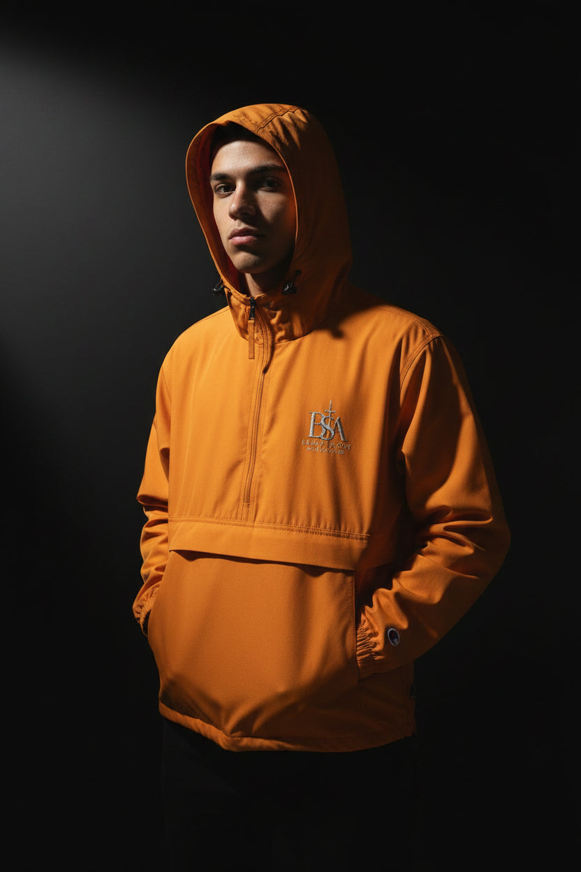 Yellow Anorak Jacket with Floral Patch