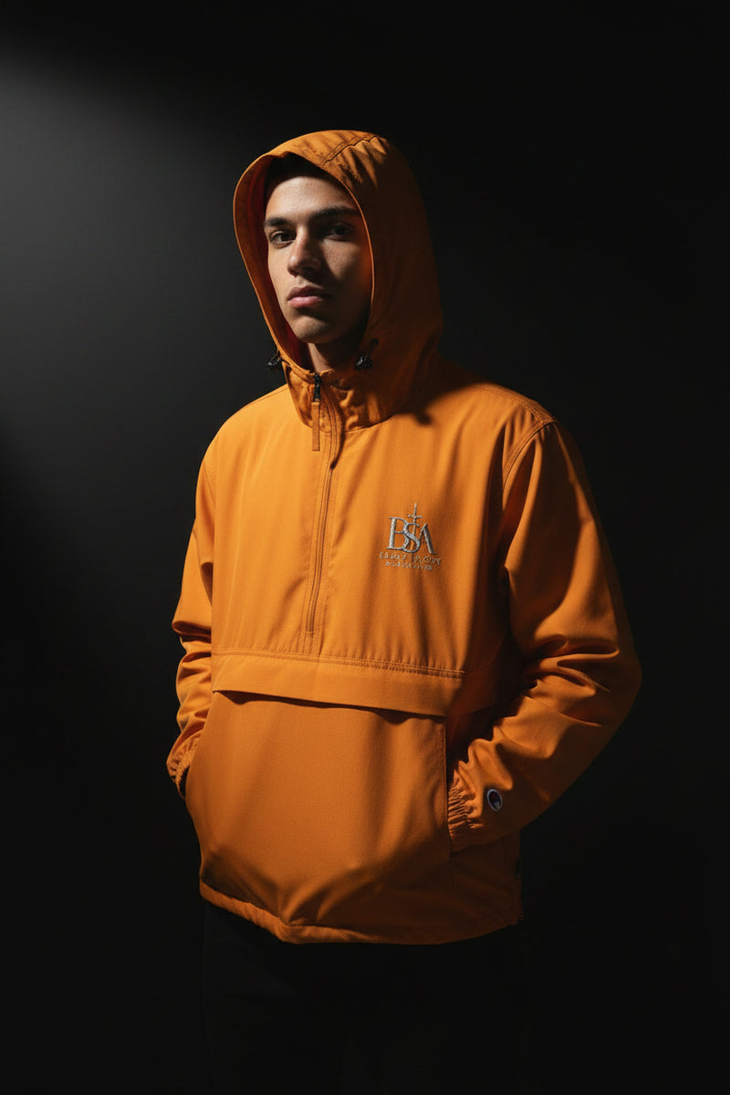 Yellow Anorak Jacket with Floral Patch