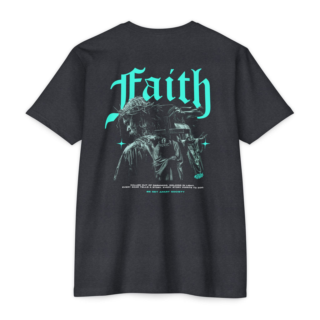 Faith Graphic T-Shirt — Retro Gothic Jesus Design