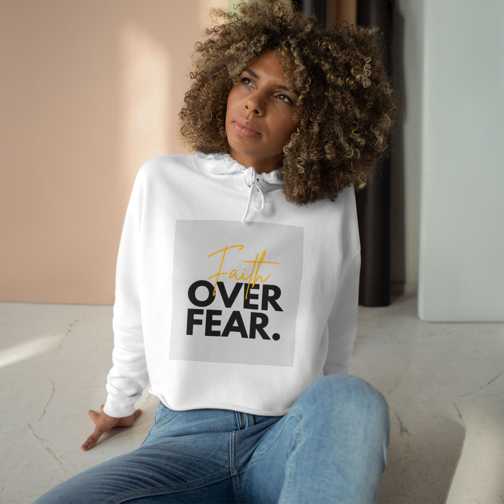 Faith Over Fear Cropped Hoodie