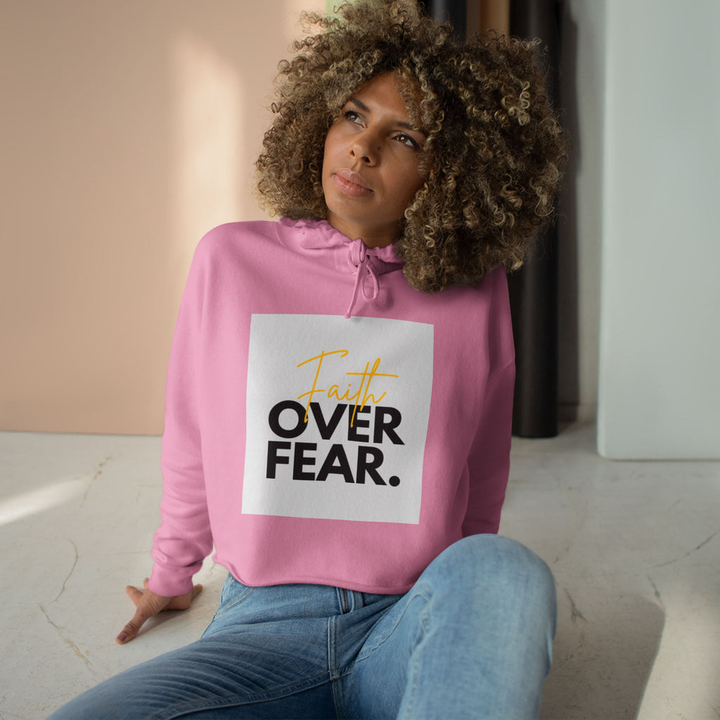 Faith Over Fear Cropped Hoodie